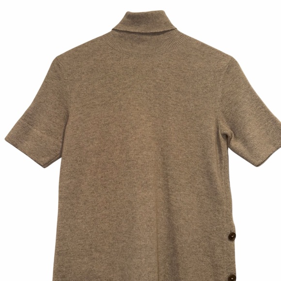 Ralph Lauren Purple Label Tan Wool Cashmere Knit Sweater Dress Size Medium NWT - Picture 6 of 13